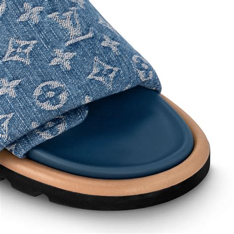 louis vuitton pool mules|louis vuitton denim mules.